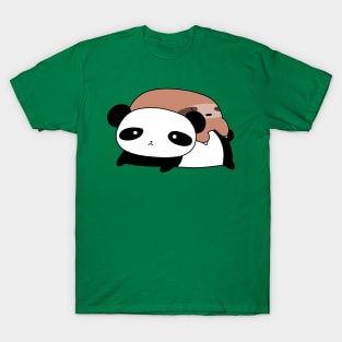 Panda and Chubby Little Sloth T-Shirt